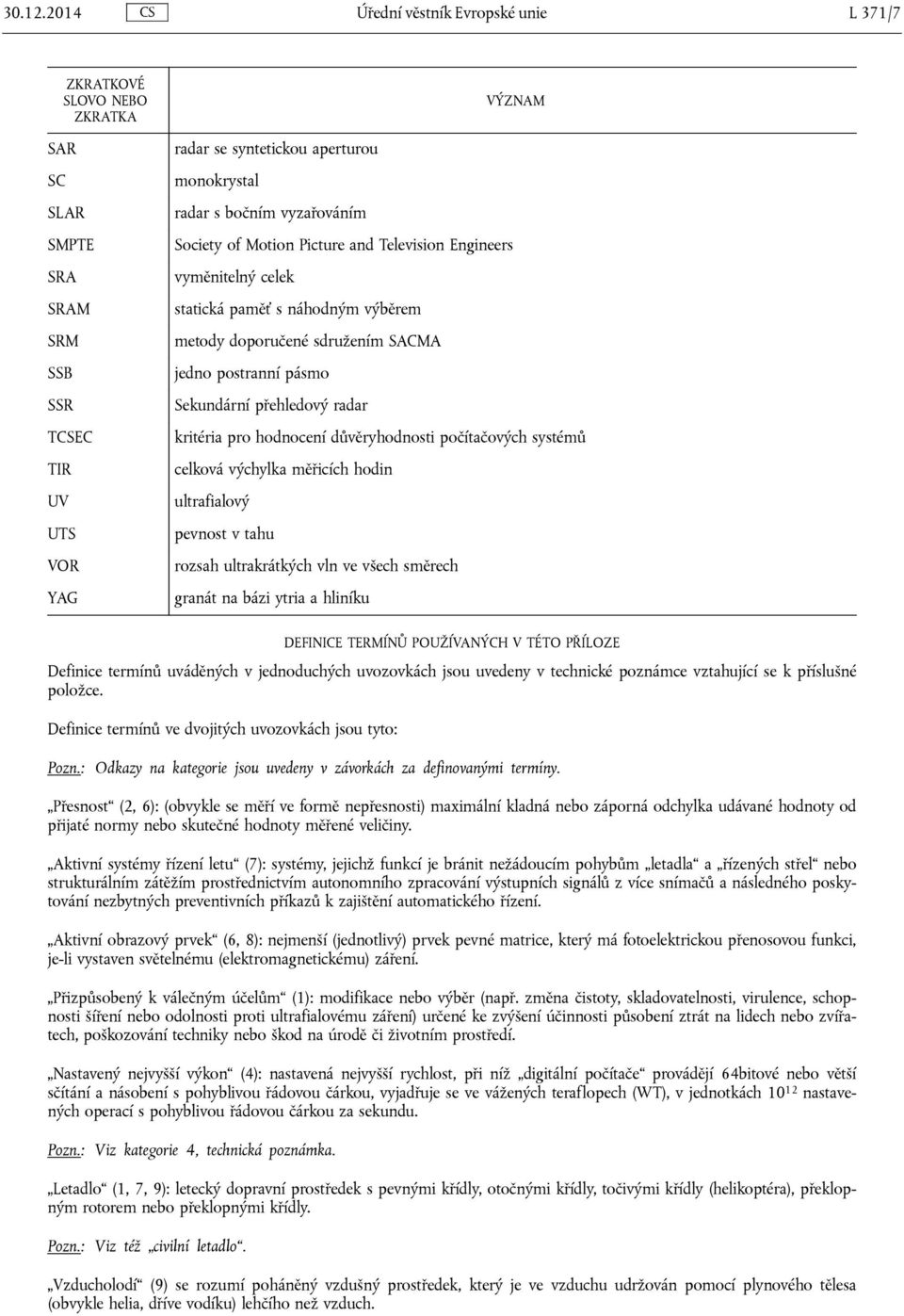 bočním vyzařováním Society of Motion Picture and Television Engineers vyměnitelný celek statická paměť s náhodným výběrem metody doporučené sdružením SACMA jedno postranní pásmo Sekundární přehledový