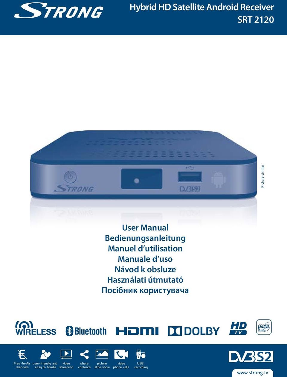 obsluze Használati útmutató Посібник користувача Free-To-Air channels video easy