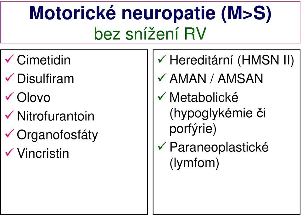 Vincristin Hereditární (HMSN II) AMAN / AMSAN