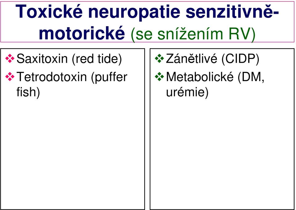 Saxitoxin (red tide) Tetrodotoxin