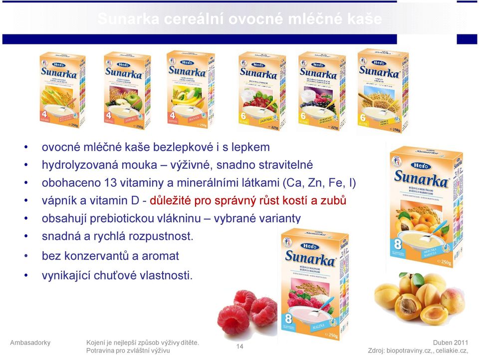 vápník a vitamin D - důležité pro správný růst kostí a zubů obsahují prebiotickou vlákninu