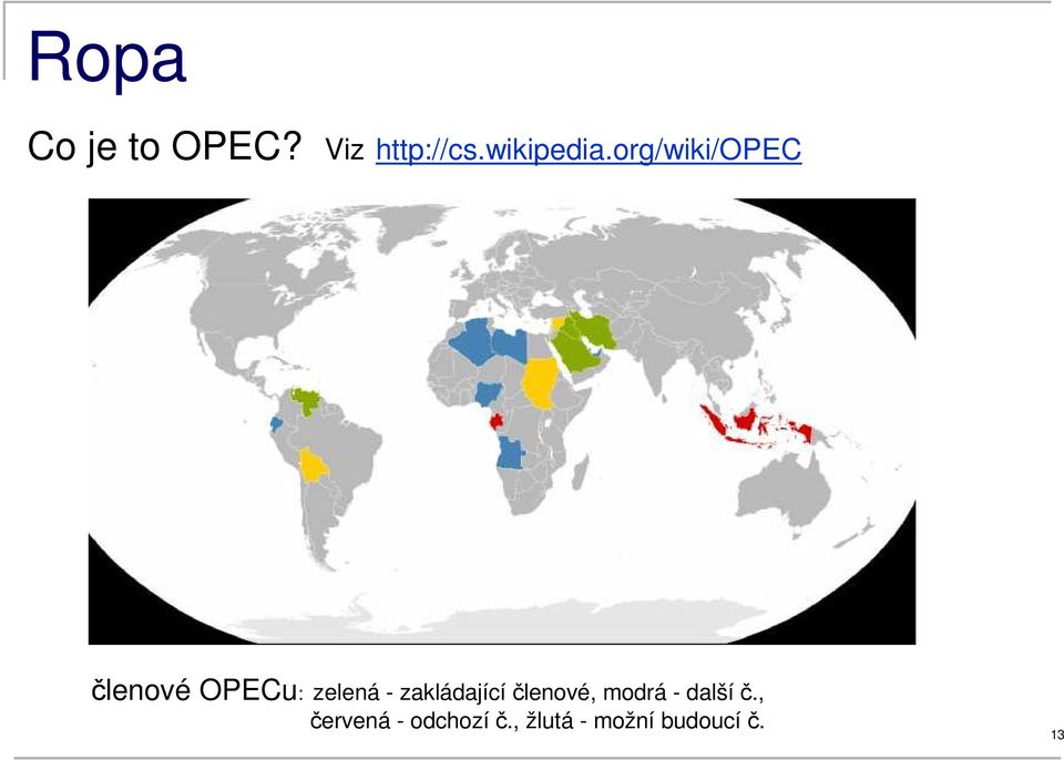 org/wiki/opec členové OPECu: zelená -