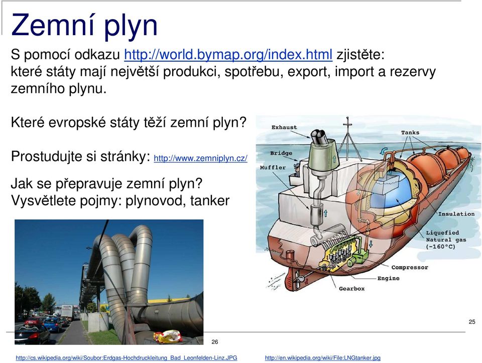 Které evropské státy těží zemní plyn? Prostudujte si stránky: http://www.zemniplyn.