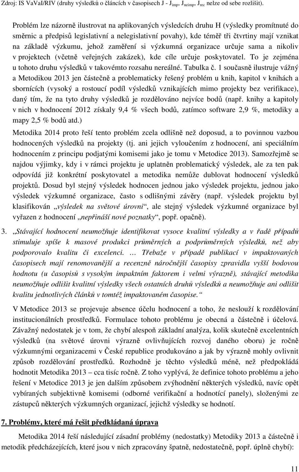 výzkumu, jehož zaměření si výzkumná organizace určuje sama a nikoliv v projektech (včetně veřejných zakázek), kde cíle určuje poskytovatel.