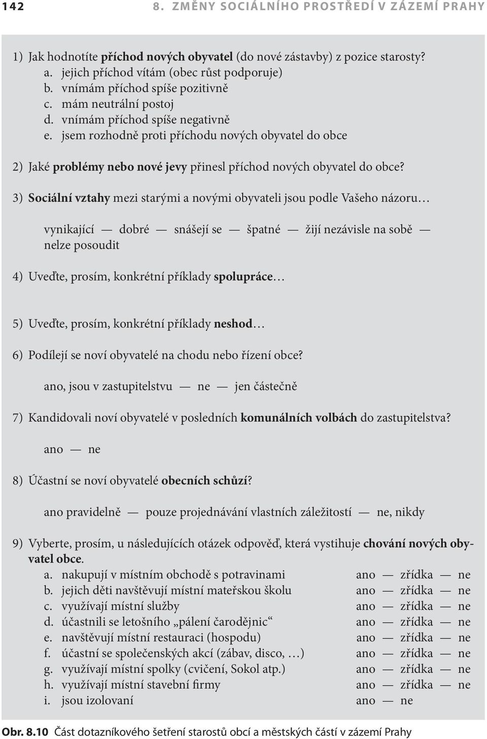 jsem rozhodně proti příchodu nových obyvatel do obce 2) Jaké problémy nebo nové jevy přinesl příchod nových obyvatel do obce?