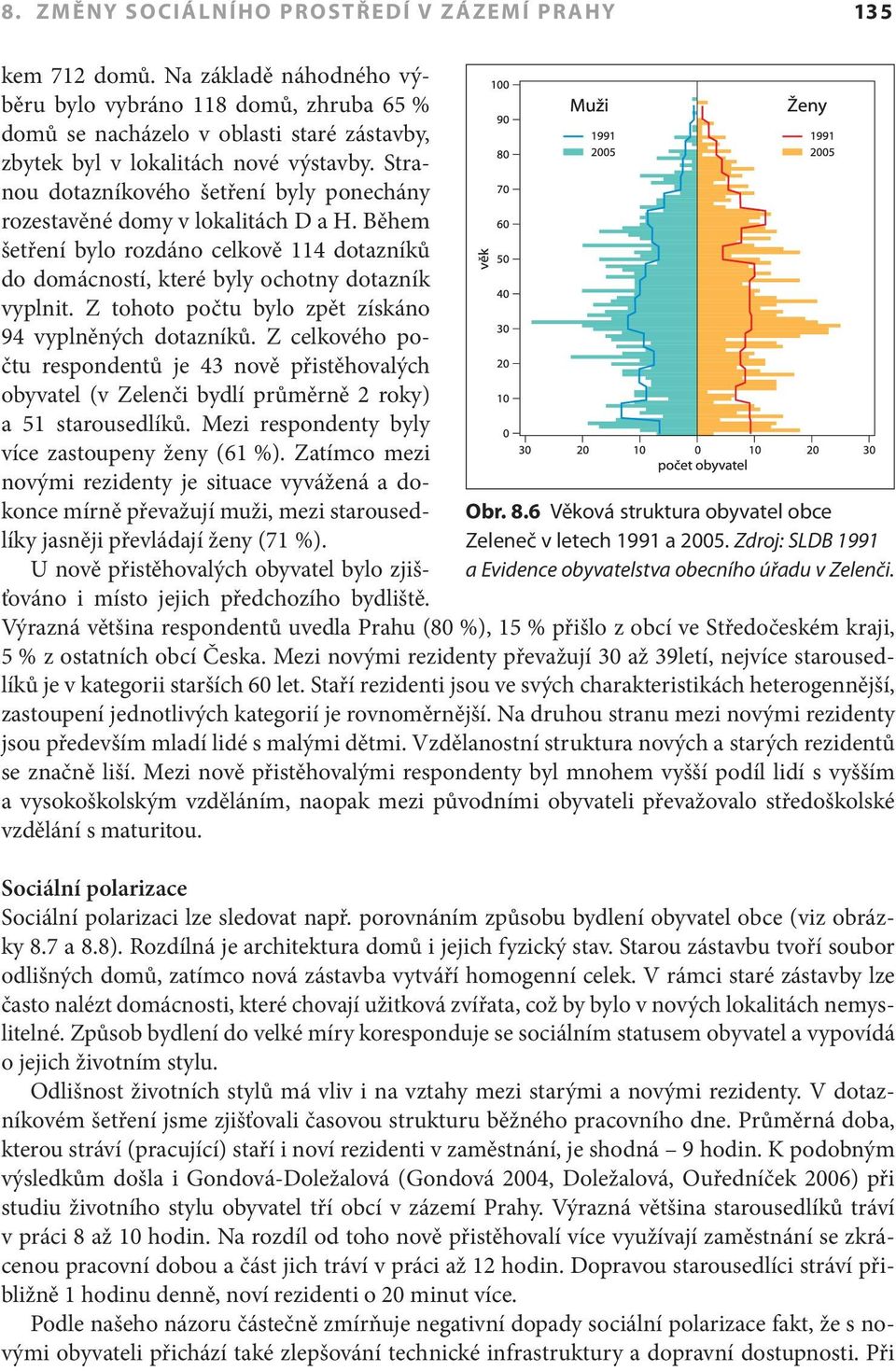 Stranou dotazníkového šetření byly ponechány rozestavěné domy v lokalitách D a H. Během šetření bylo rozdáno celkově 114 dotazníků do domácností, které byly ochotny dotazník vyplnit.