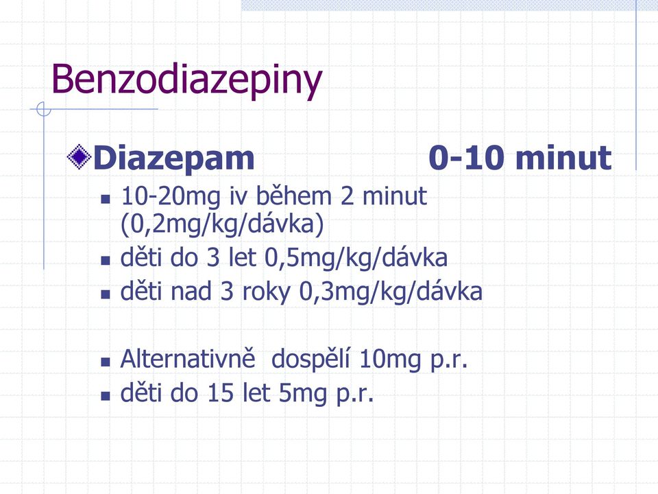 0,5mg/kg/dávka děti nad 3 roky 0,3mg/kg/dávka