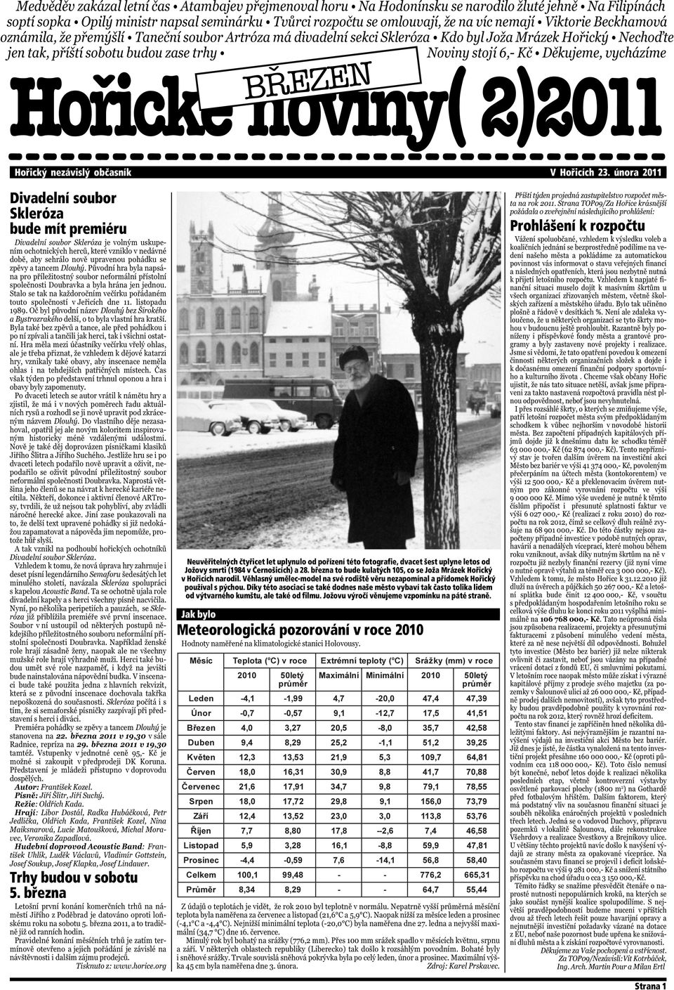 března Neuvěřitelných čtyřicet let uplynulo od pořízení této fotografie, dvacet šest uplyne letos od Jožovy smrti (1984 v Černošicích) a 28.