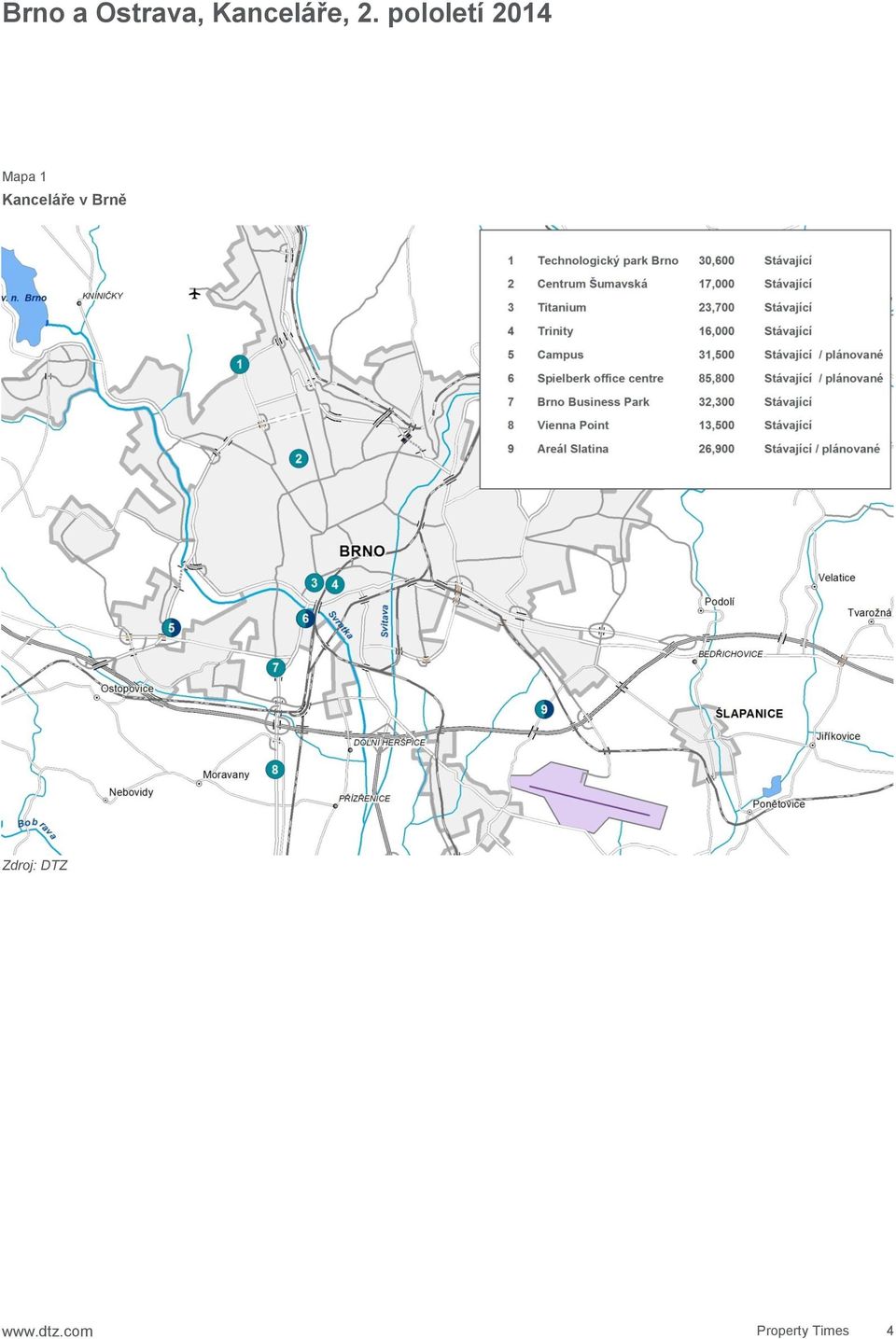 pololetí Mapa 1 Kanceláře