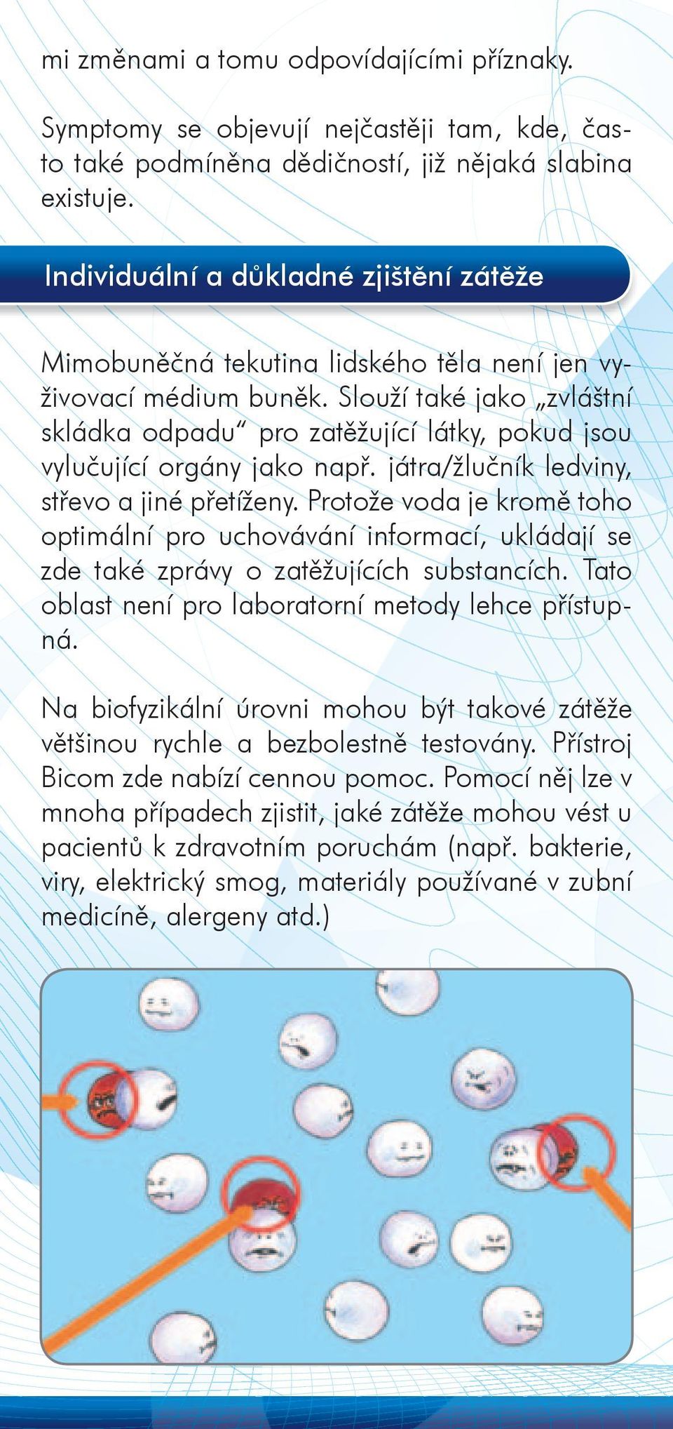 Slouží také jako zvláštní skládka odpadu pro zatěžující látky, pokud jsou vylučující orgány jako např. játra/žlučník ledviny, střevo a jiné přetíženy.