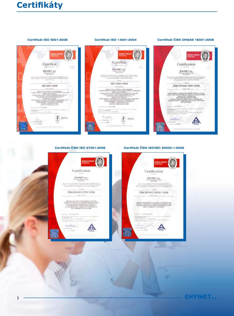 OHSAS 18001:2008 Certifikát ČSN ISO