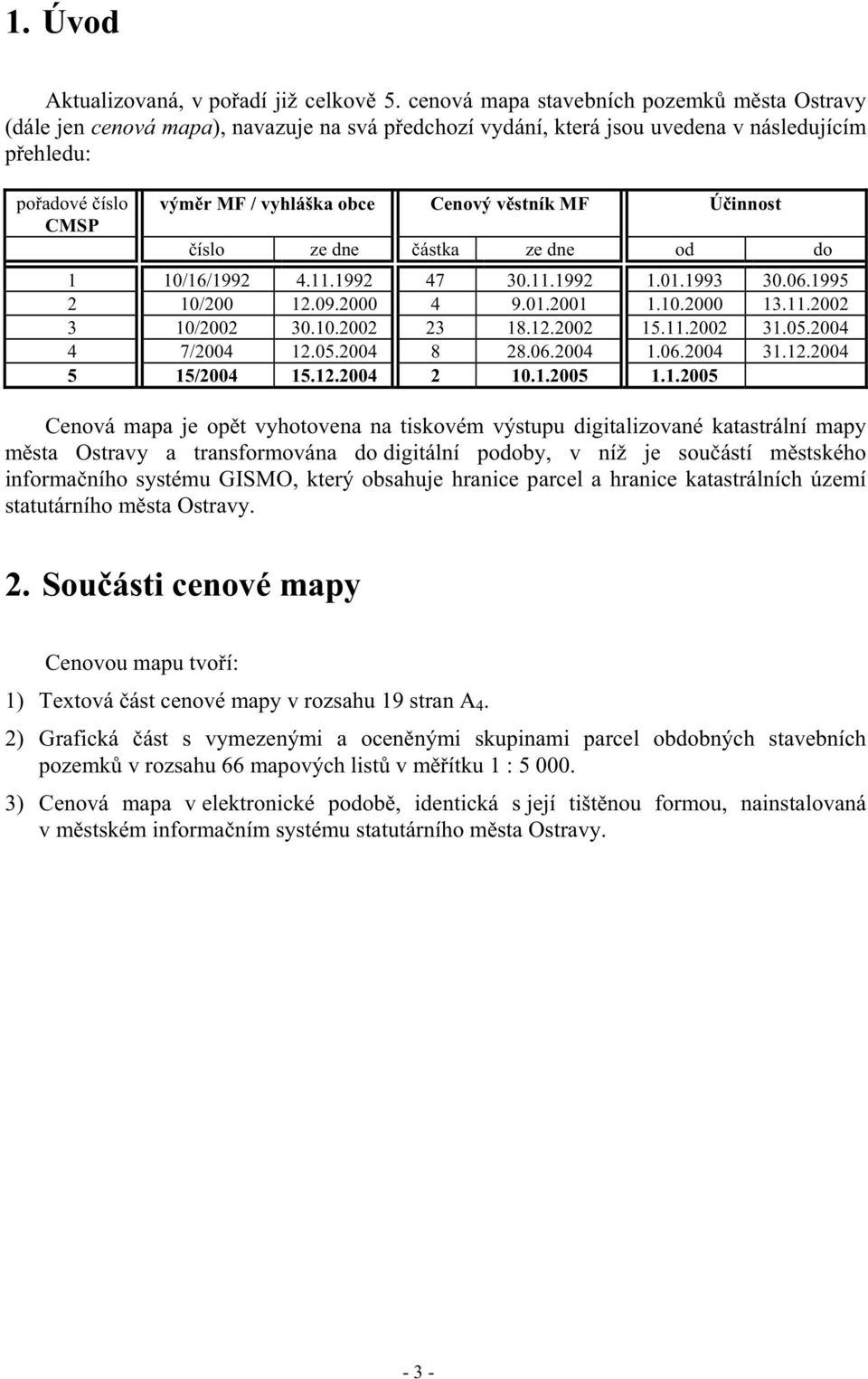 stník MF Ú innost íslo ze dne ástka ze dne od do 1 10/16/1992 4.11.1992 47 30.11.1992 1.01.1993 30.06.1995 2 10/200 12.09.2000 4 9.01.2001 1.10.2000 13.11.2002 3 10/2002 30.10.2002 23 18.12.2002 15.