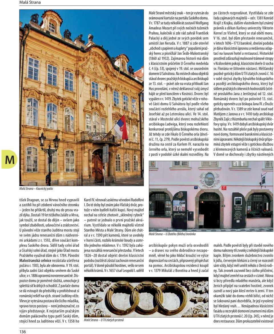 1887 si zde otevřel obchod s papírem a kuplety populární pražský herec a písničkář Jan Šváb-alostranský (1860 až 1932). Zajímavou historii má dům s klasicistním průčelím U Černého medvěda č. 4 (čp.