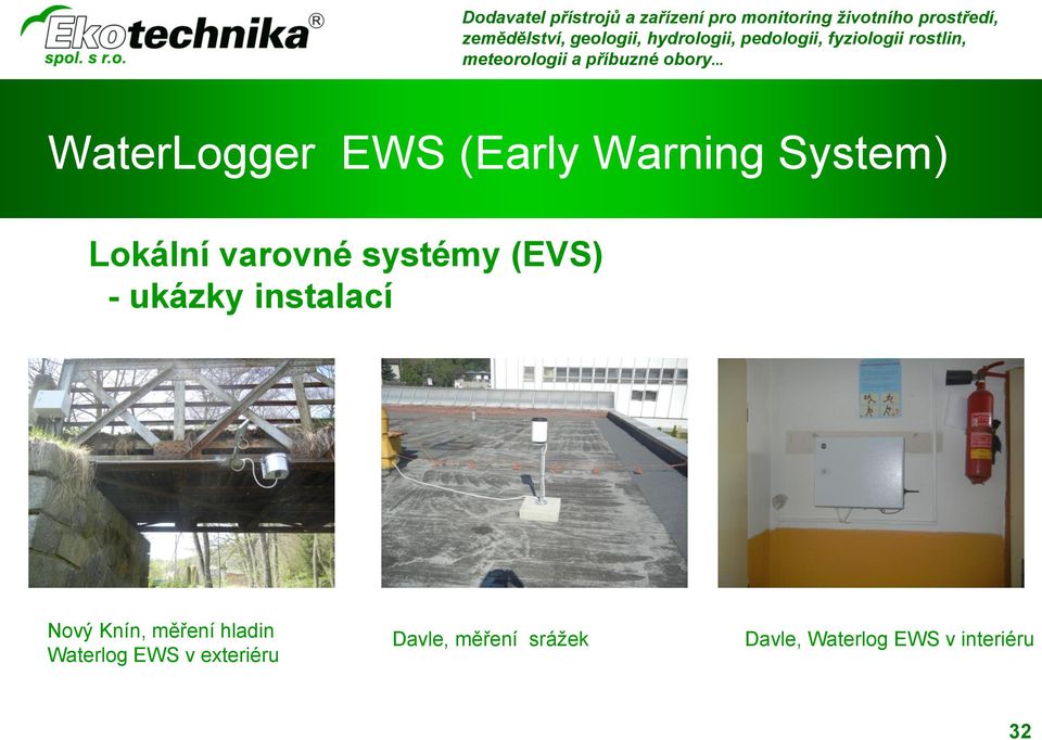 Knín, měření hladin Waterlog EWS v exteriéru