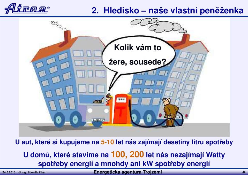 domů, které stavíme na 100, 200 let nás nezajímají Watty spotřeby energií a