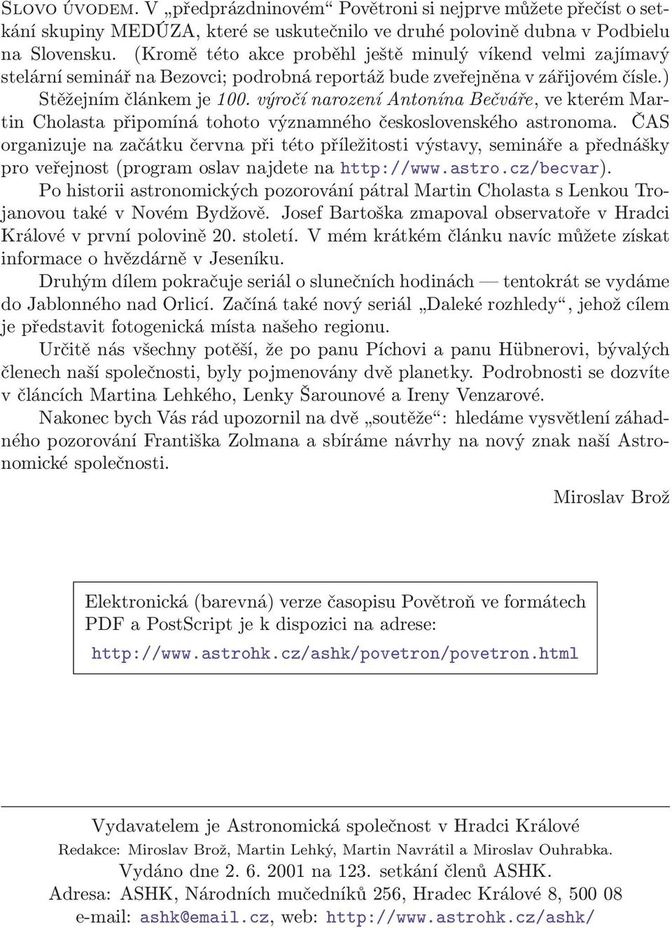 Občasník Astronomické společnosti v Hradci Králové 2001/4 ročník 9 - PDF  Free Download