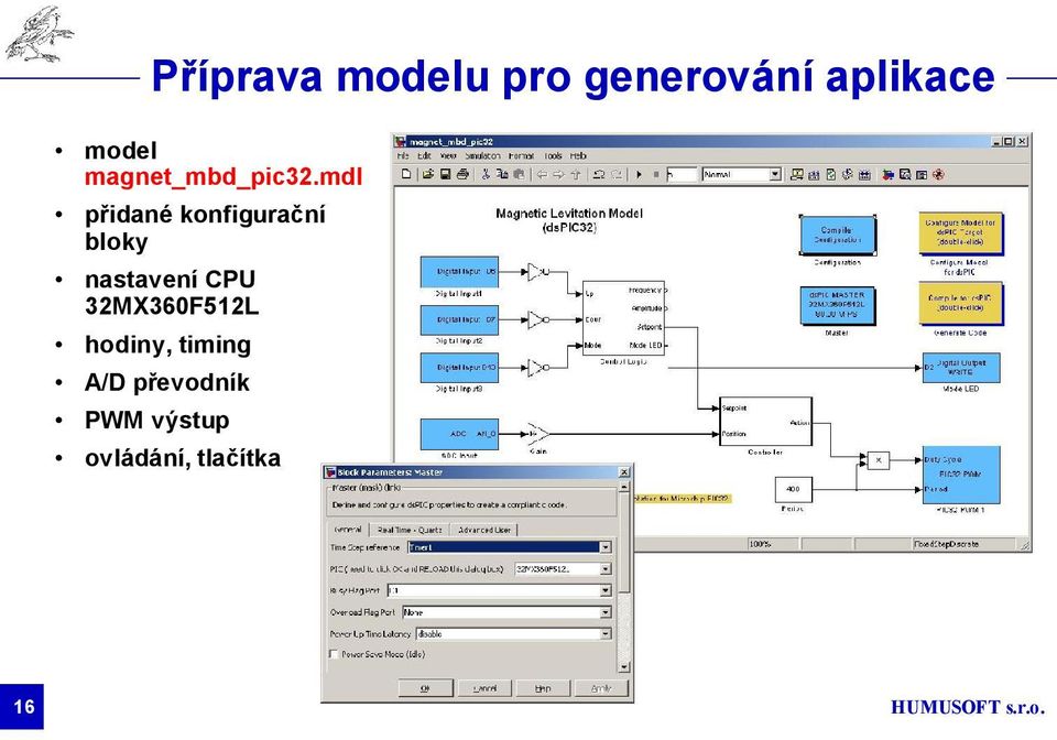 mdl přidané konfigurační bloky nastavení CPU