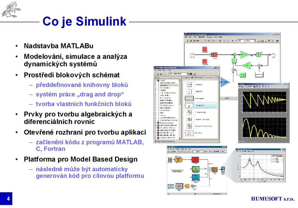 tvorbu algebraických a diferenciálních rovnic Otevřené rozhraní pro tvorbu aplikací začlenění kódu z programů