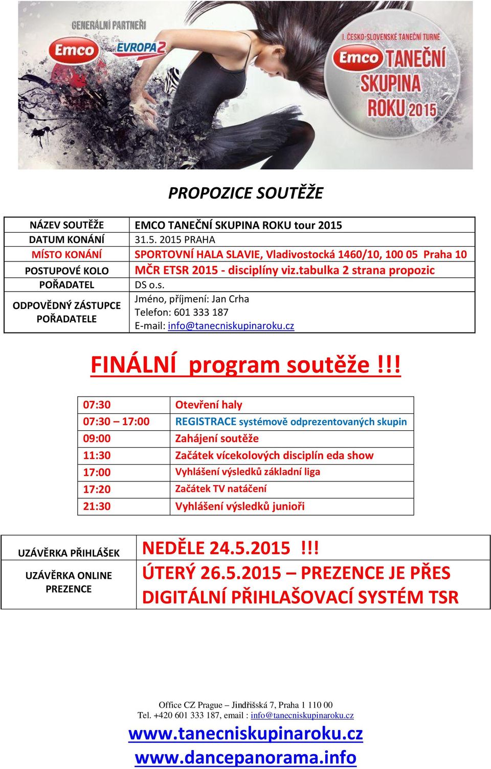 cz FINÁLNÍ program soutěže!