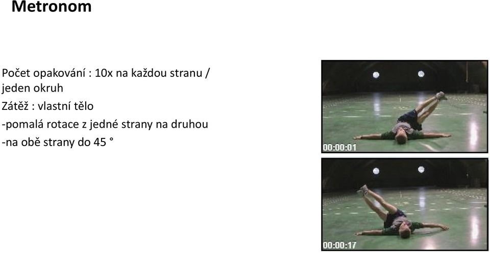 vlastní tělo -pomalá rotace z jedné