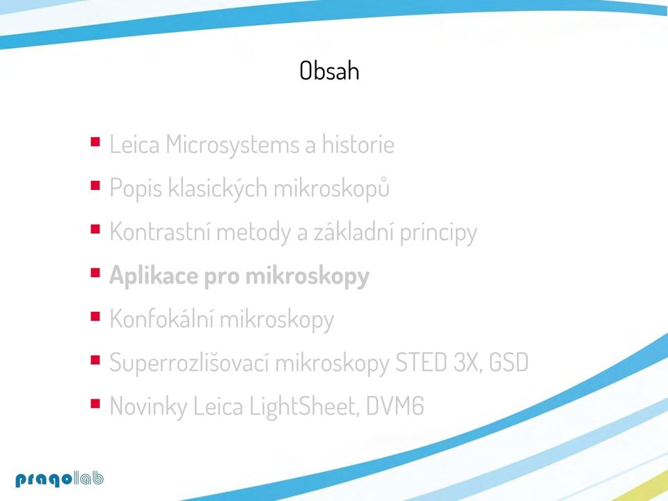 Aplikace pro mikroskopy Konfokální mikroskopy