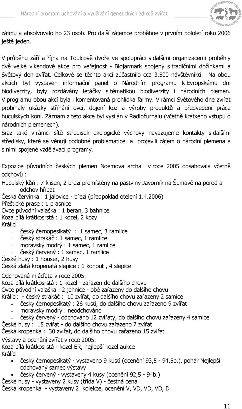 Celkově se těchto akcí zúčastnilo cca 3.500 návštěvníků.