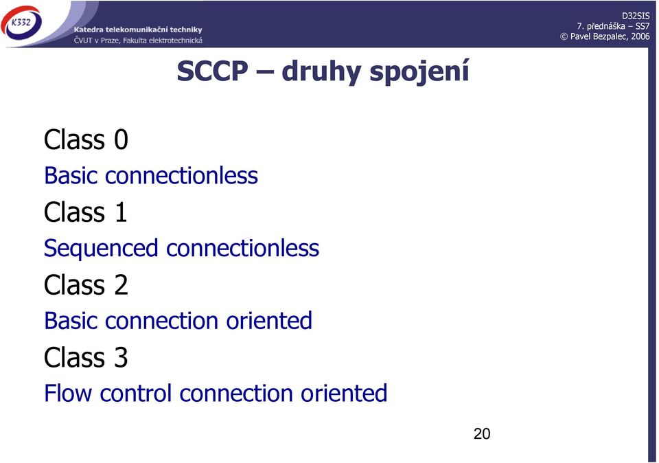 connectionless Class 2 Basic connection