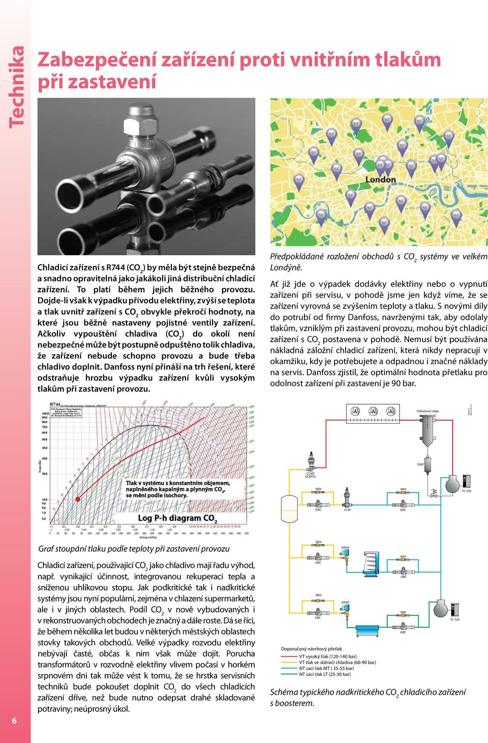 Dojde-li však k výpadku přívodu elektřiny, zvýší se teplota a tlak uvnitř zařízení s CO 2 obvykle překročí hodnoty, na které jsou běžně nastaveny pojistné ventily zařízení.