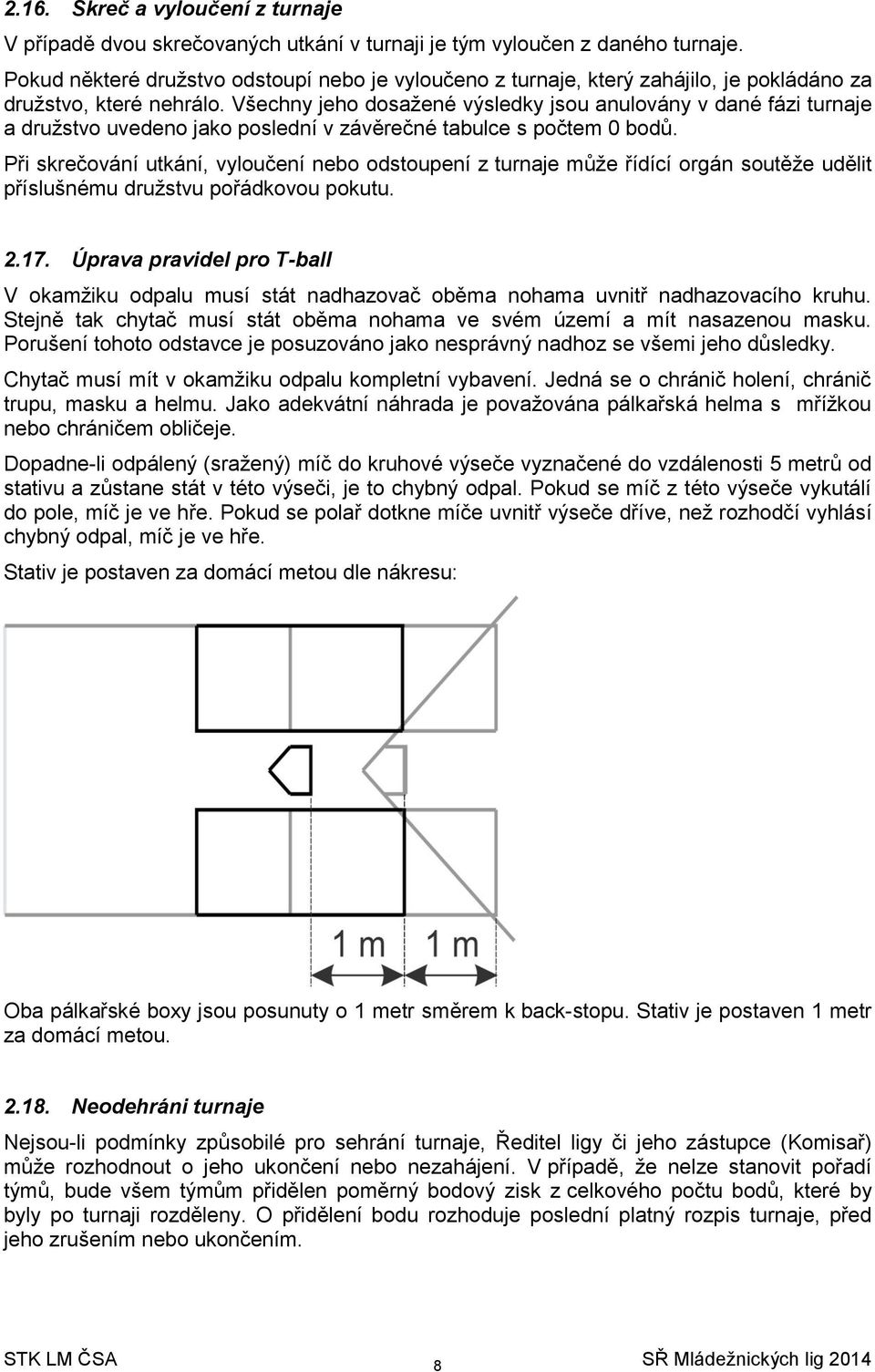 Všechny jeho dosažené výsledky jsou anulovány v dané fázi turnaje a družstvo uvedeno jako poslední v závěrečné tabulce s počtem 0 bodů.