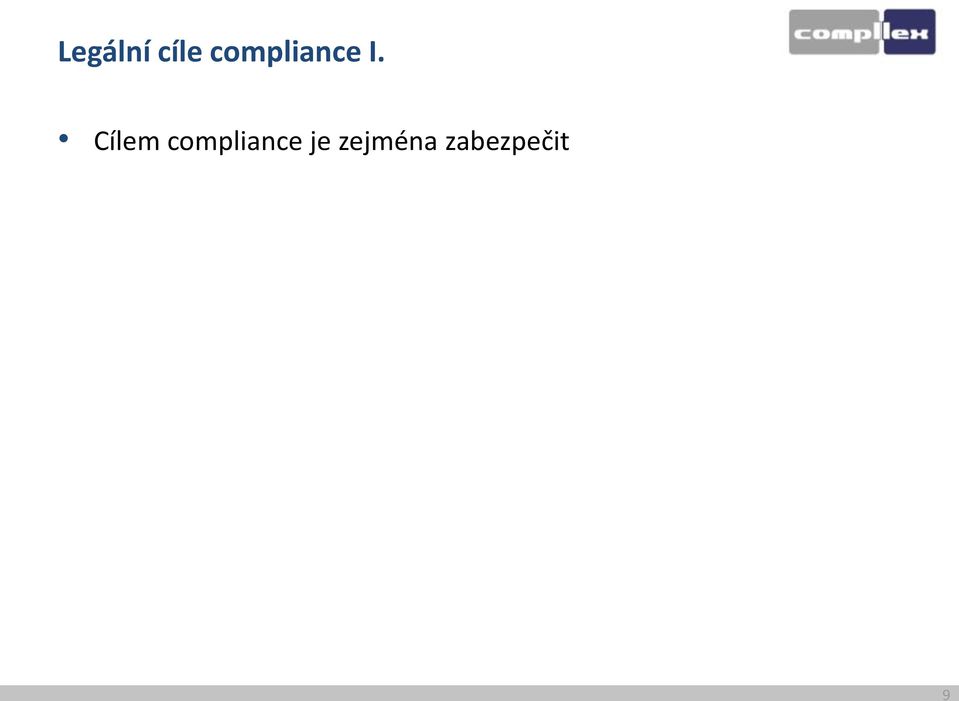 Cílem compliance