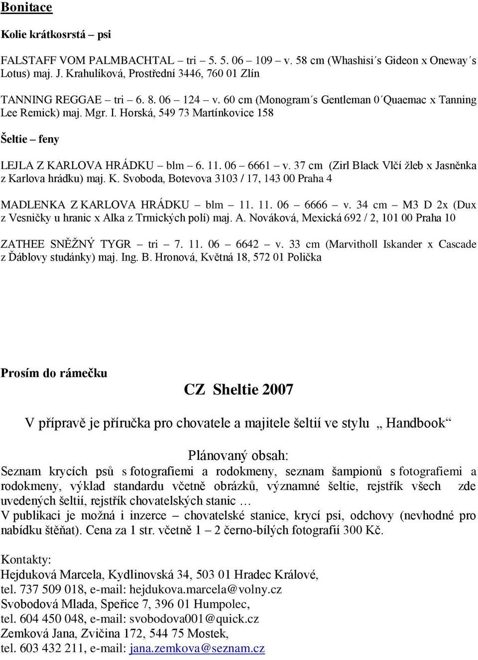 Internetové stránky Klubu chovatelů collií a sheltií Praha: - PDF Free  Download