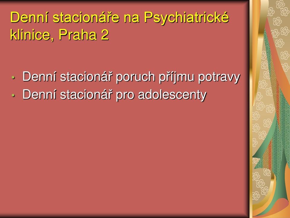 2 Denní stacionář poruch