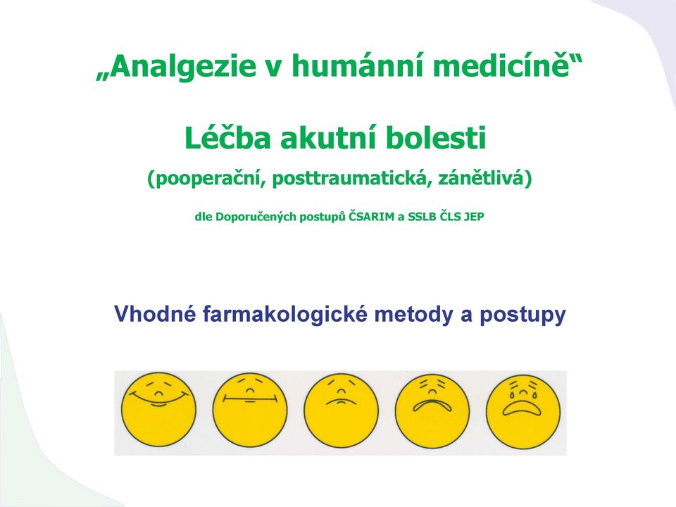 zánětlivá) dle Doporučených postupů ČSARIM
