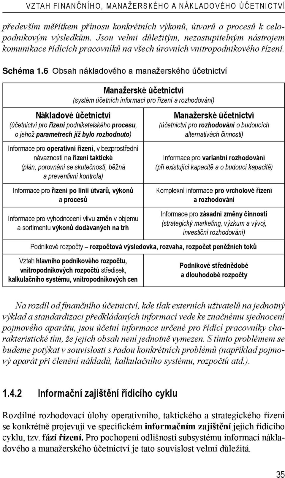 6 Obsah nákladového a manažerského účetnictví Manažerské účetnictví (systém účetních informací pro řízení a rozhodování) Nákladové účetnictví (účetnictví pro řízení podnikatelského procesu, o jehož