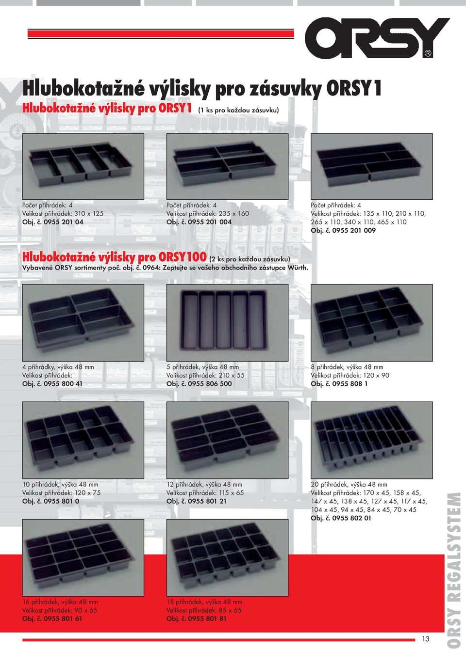 sortimenty poč. obj. č. 0964: Zeptejte se vašeho obchodního zástupce Würth.