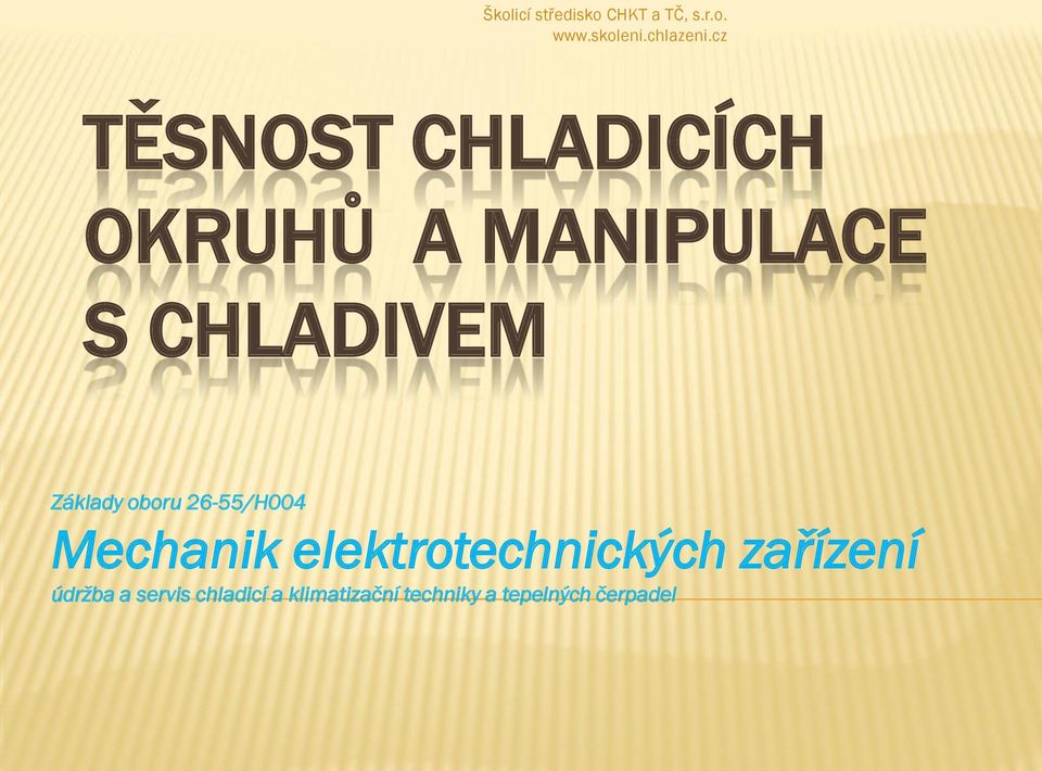 elektrotechnických zařízení údržba a servis