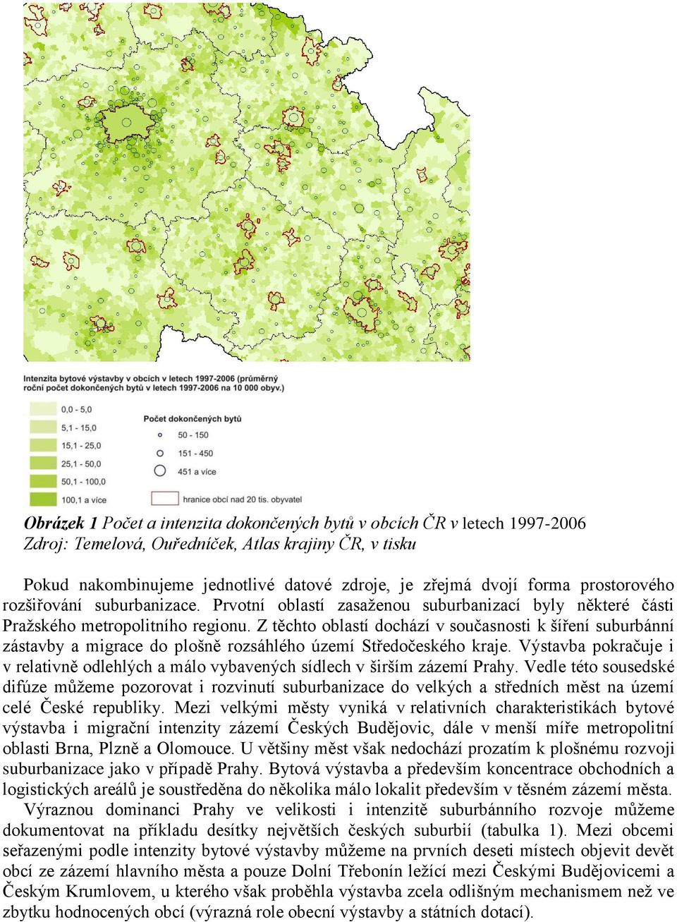 Z těchto oblastí dochází v současnosti k šíření suburbánní zástavby a migrace do plošně rozsáhlého území Středočeského kraje.