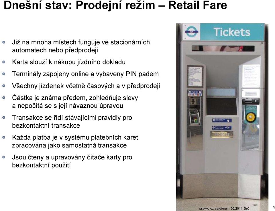 známa předem, zohledňuje slevy a nepočítá se s její návaznou úpravou Transakce se řídí stávajícími pravidly pro bezkontaktní transakce