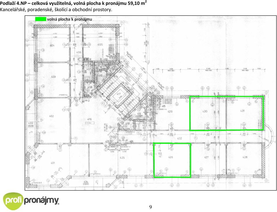 plocha k pronájmu 59,10 m 2