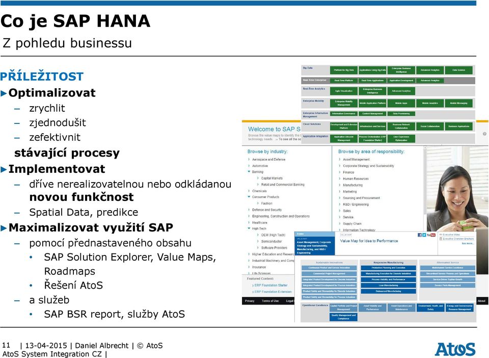 Data, predikce Maximalizovat využití SAP pomocí p ednastaveného obsahu SAP Solution Explorer,