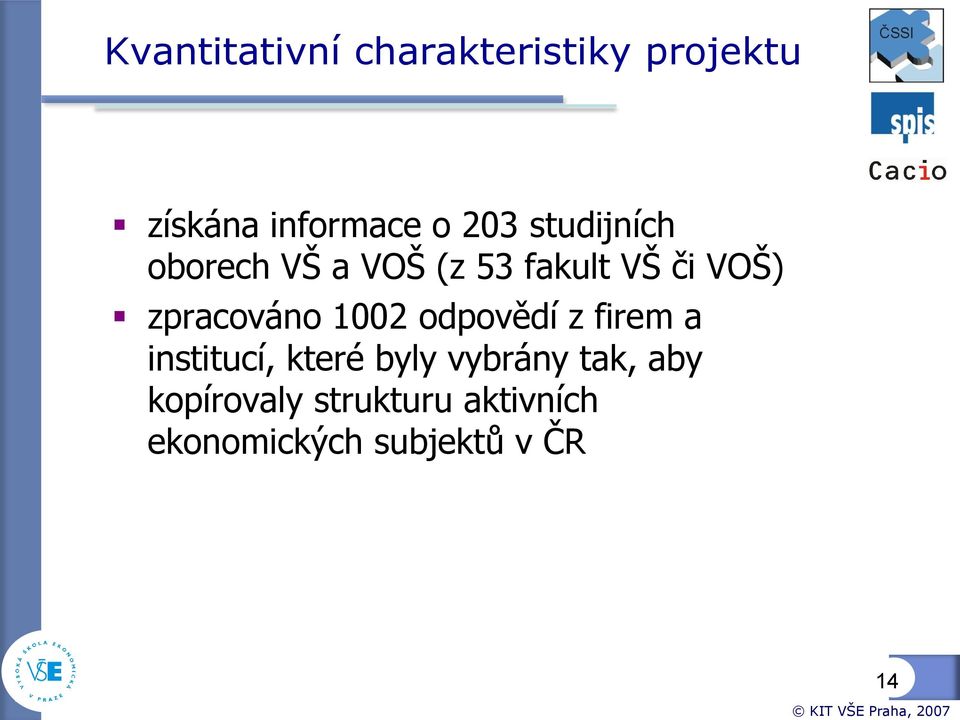 1002 odpovědí z firem a institucí, které byly vybrány tak, aby