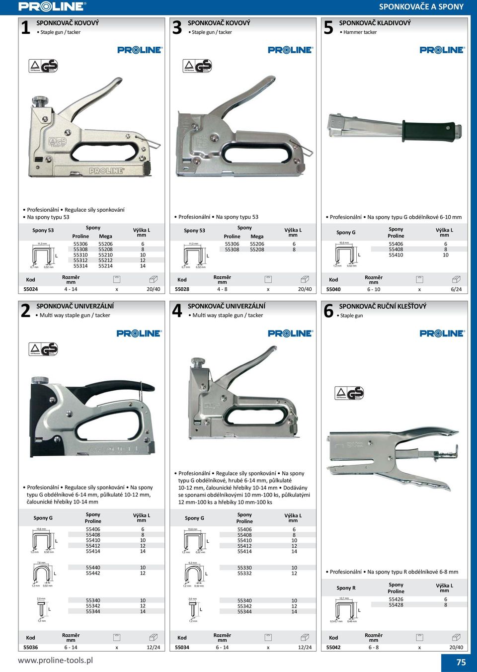 gun / tacker Profesionální Na spony typu G obdélníkové -10 G 10, 1, 0, 0 08 8 10 10 00-10 x / SPONKOVAČ RUČNÍ KLEŠŤOVÝ Staple gun Profesionální Regulace síly sponkování Na spony typu G obdélníkové