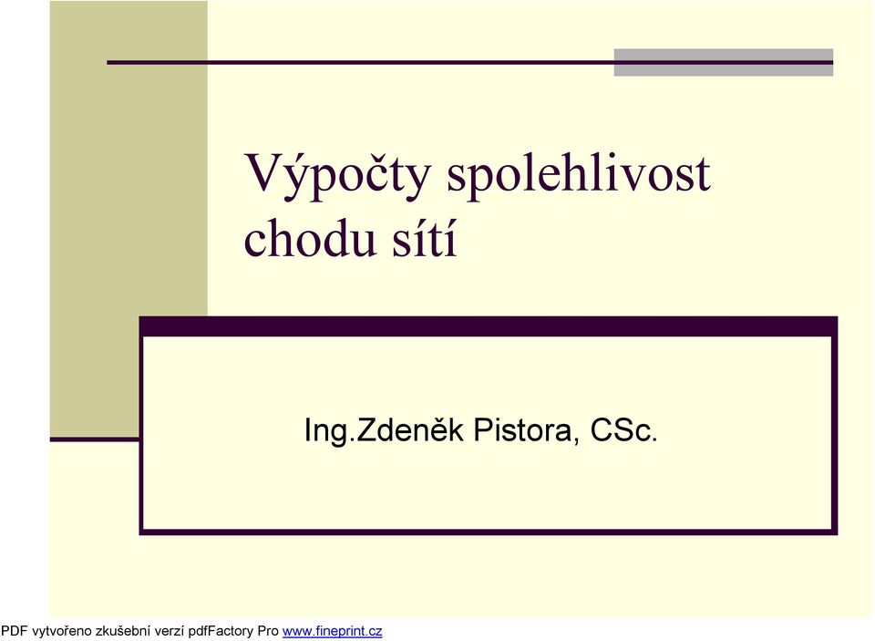chodu sítí