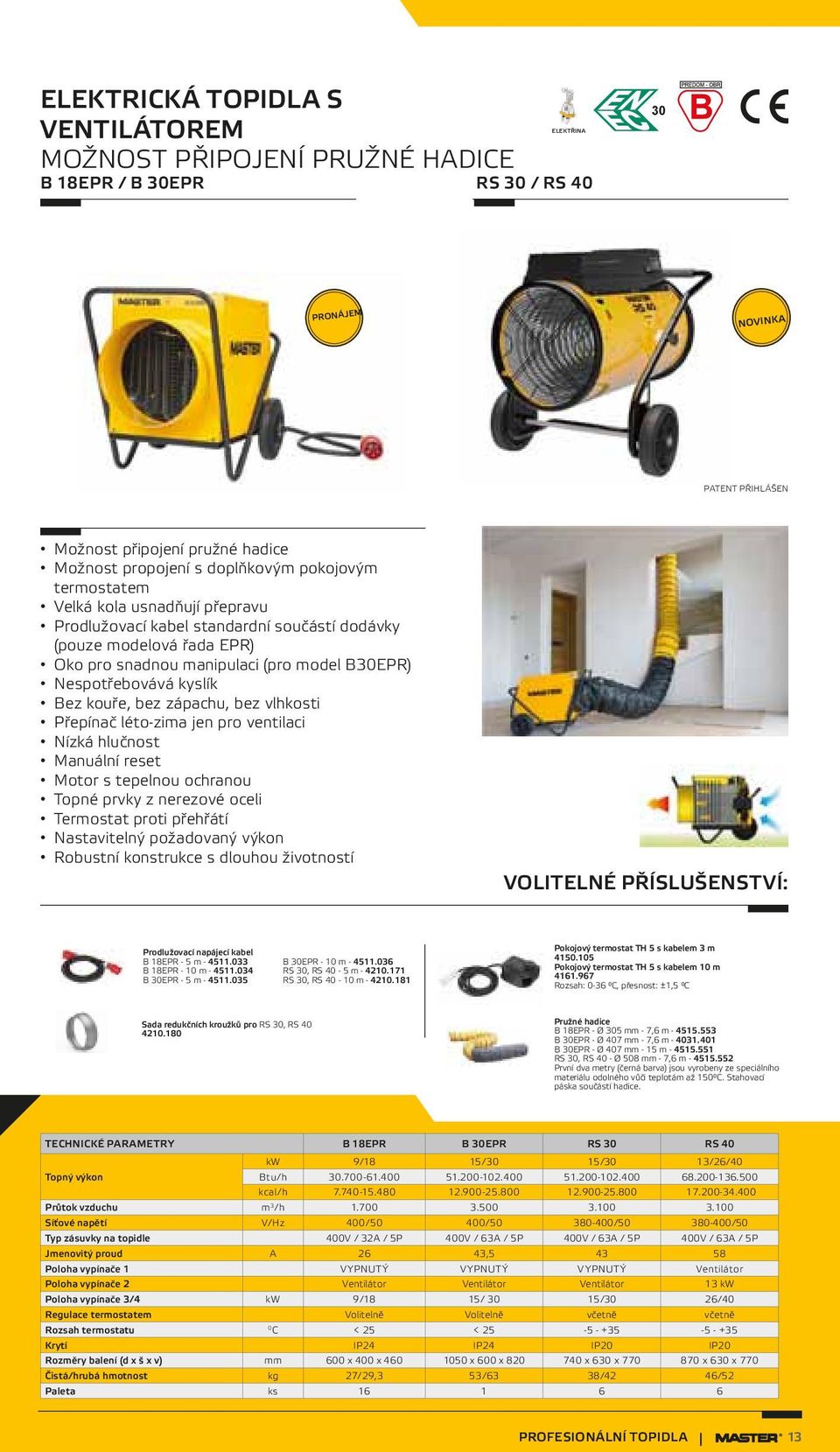 kyslík Bez kouře, bez zápachu, bez vlhkosti Přepínač létozima jen pro ventilaci Nízká hlučnost Manuální reset Motor s tepelnou ochranou Topné prvky z nerezové oceli Termostat proti přehřátí