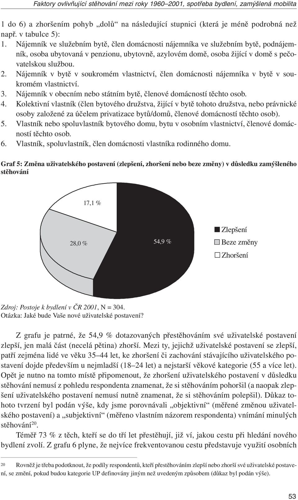 Nájemník v bytě v soukromém vlastnictví, člen domácnosti nájemníka v bytě v soukromém vlastnictví. 3. Nájemník v obecním nebo státním bytě, členové domácností těchto osob. 4.