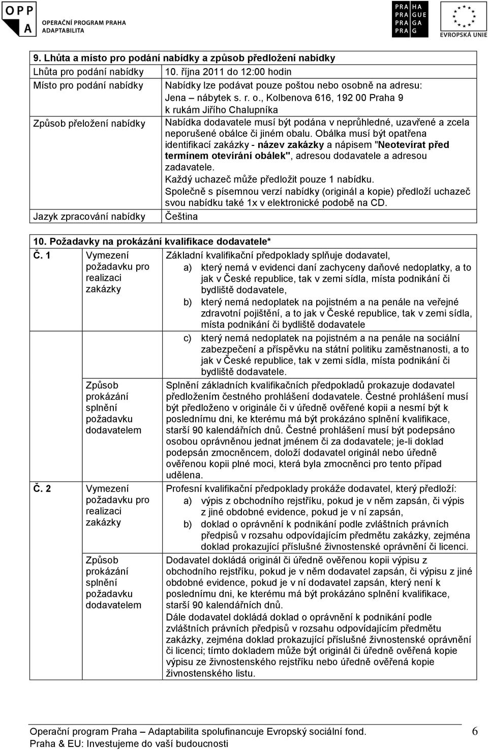 obně na adresu: Jena nábytek s. r. o.