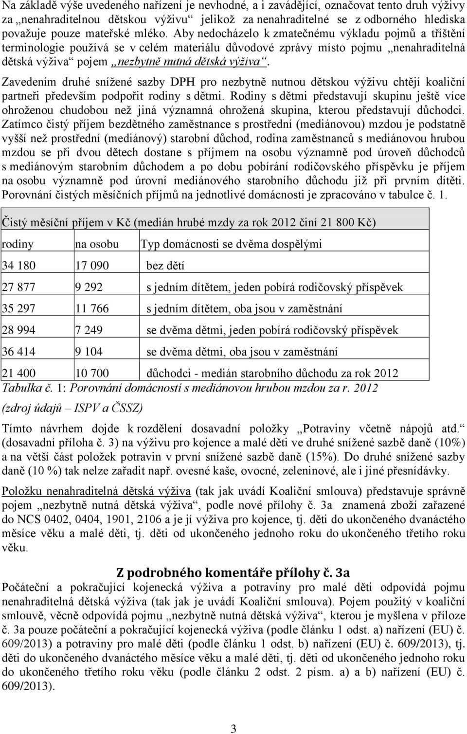 Zavedením druhé snížené sazby DPH pro nezbytně nutnou dětskou výživu chtějí koaliční partneři především podpořit rodiny s dětmi.