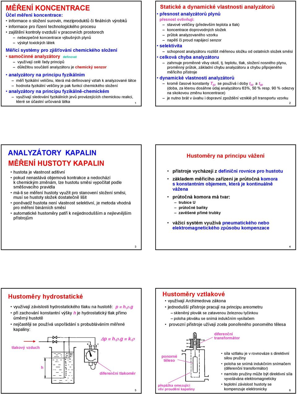 součástí analyzátoru je chemický senzor analyzátory na principu fyzikálním měří fyzikální veličinu, která má definovaný vztah k analyzované látce hodnota fyzikální veličiny je pak funkcí chemického