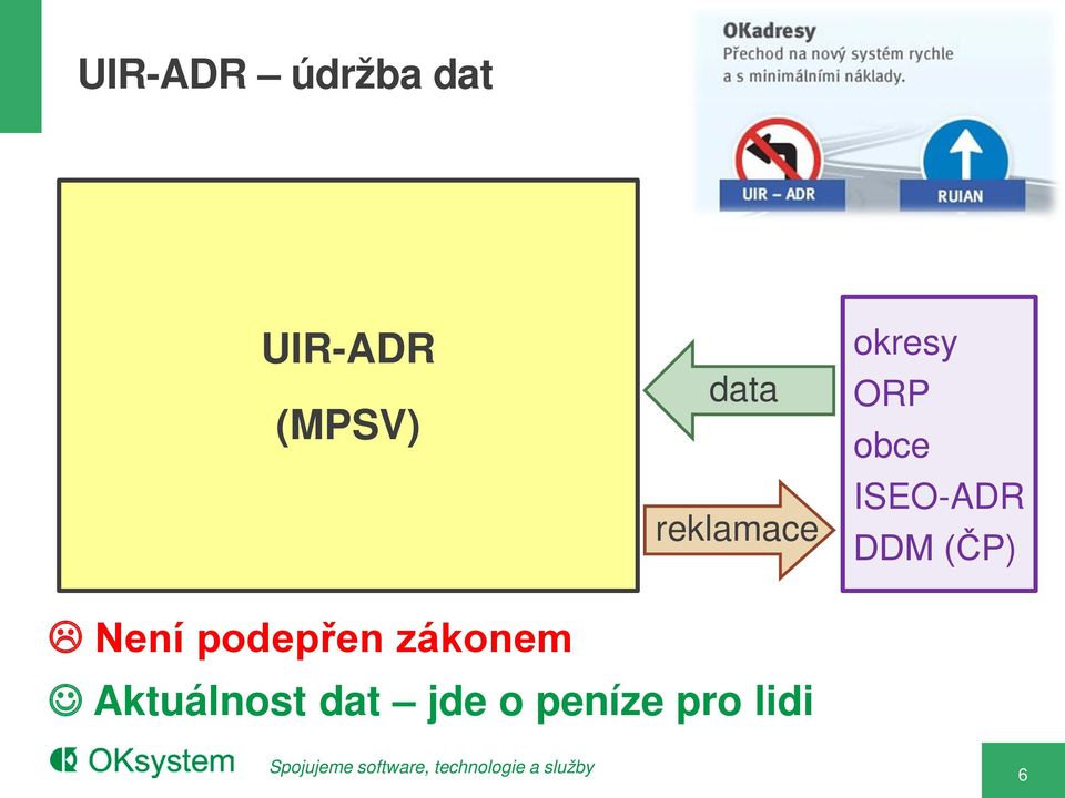 reklamace okresy ORP obce ISEO-ADR