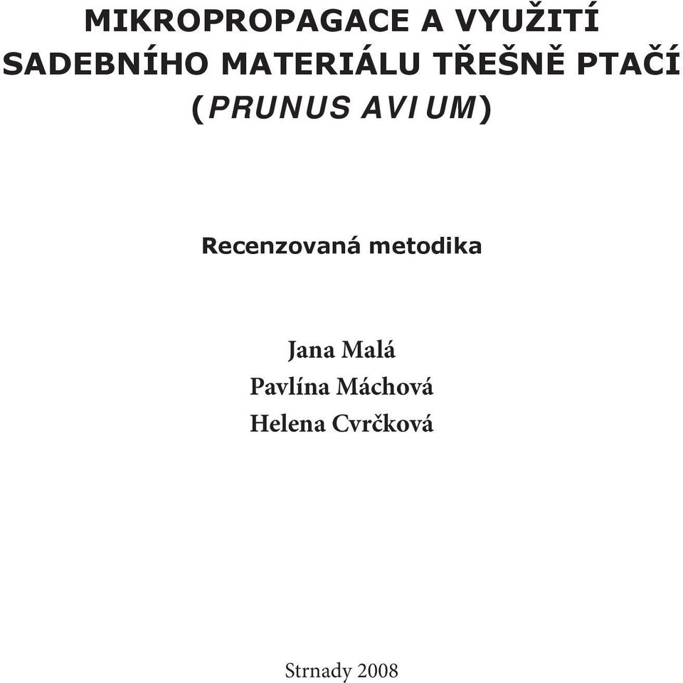 Recenzovaná metodika Jana Malá